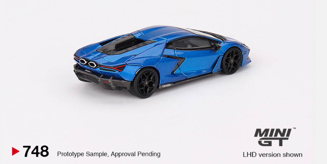 1:64 Lamborghini Revuelto Blu Eleos Mini GT 748