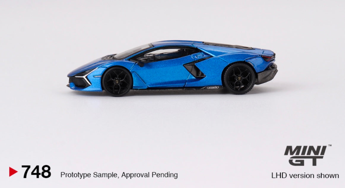 1:64 Lamborghini Revuelto Blu Eleos Mini GT 748