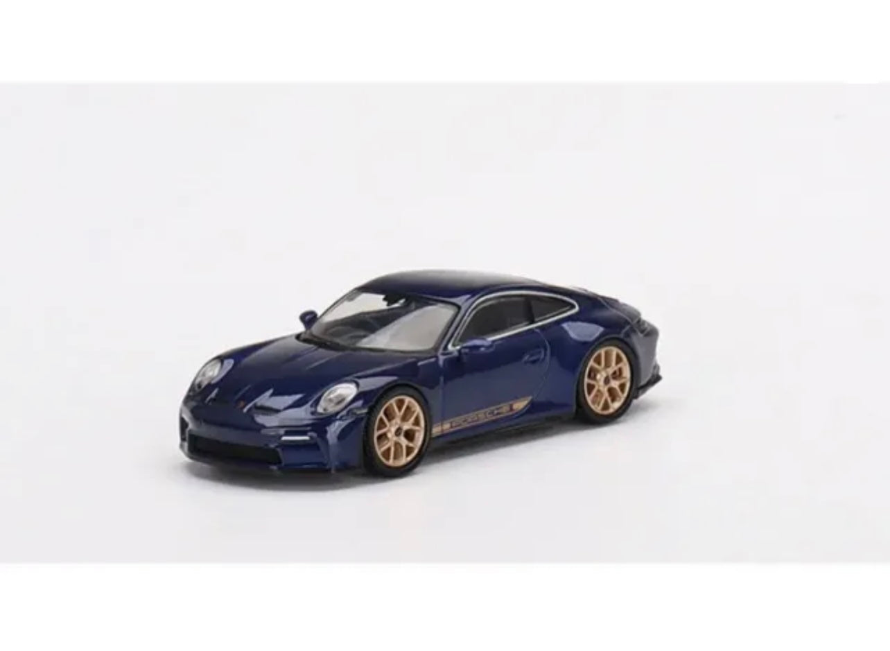 1:64 Porsche 911 (922) GT3 Touring Gentian Blue Metallic #405 Mini GT