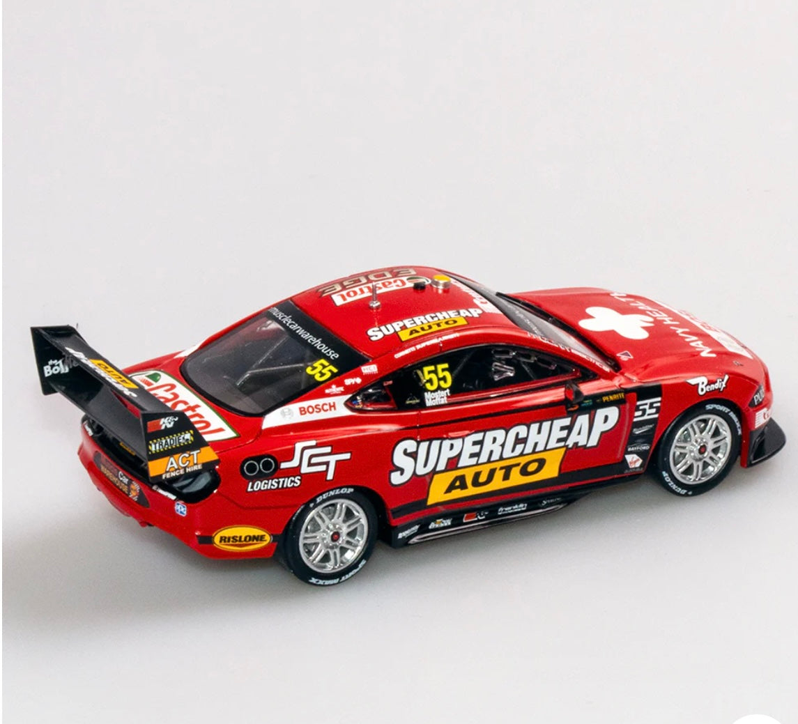 1:43 Chaz Mostert/James Moffat #55 2019 Sandown Retro Round Supercheap Auto Racing Ford Mustang Authentic Collectables