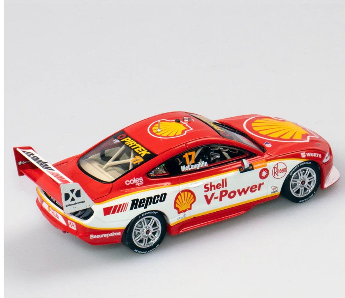 1:43 Scott McLaughlin #17 2019 Championship Winner Ford Mustang GT Shell V-Power Racing Team Authentic Collectables