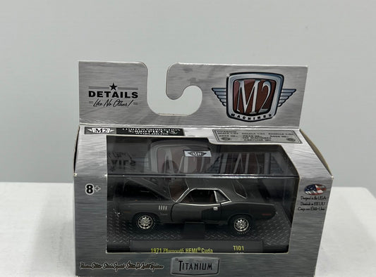 1:64 M2 Machines 1971 Plymouth Hemi Cuda Titanium T101