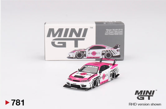 1:64 Nissan LB Super Silhouette S15 Silvia Auto Finesse Sema 2023 Mini GT 781