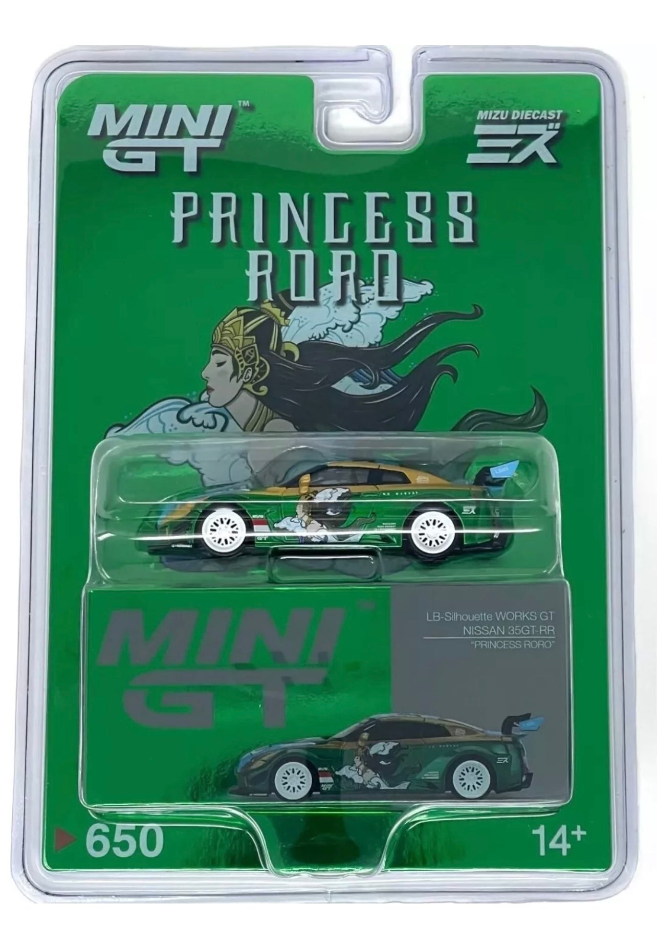 1:64 Nissan 35GT-RR LB Silhouette Works GT Princess Roro Mini GT 650 ...