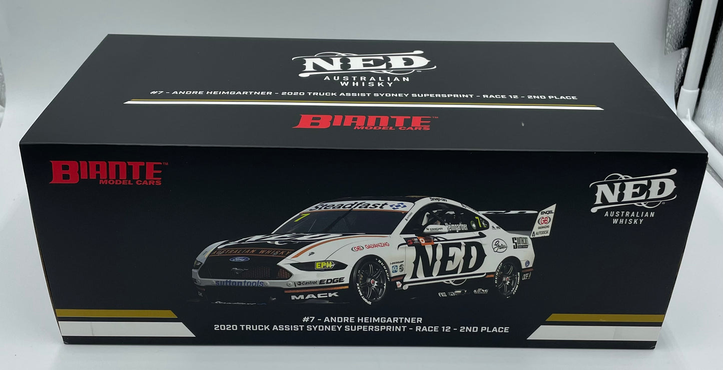 1:18 Ford Mustang GT Andre Heimgartner #7 2020 Sydney SuperSprint Ned Biante