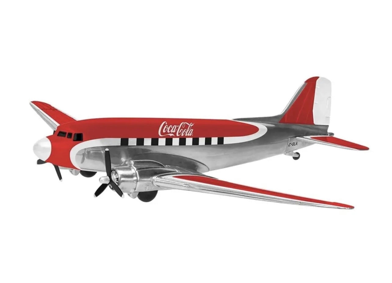 1.144 Douglas DC-3 Dakota Plane Coca-Cola Corgi