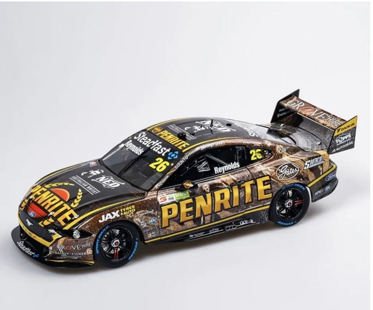 1:18 David Reynolds #26 Ford Mustang GT Penrite Racing 2022 Darwin Indigenous Livery Authentic Collectables