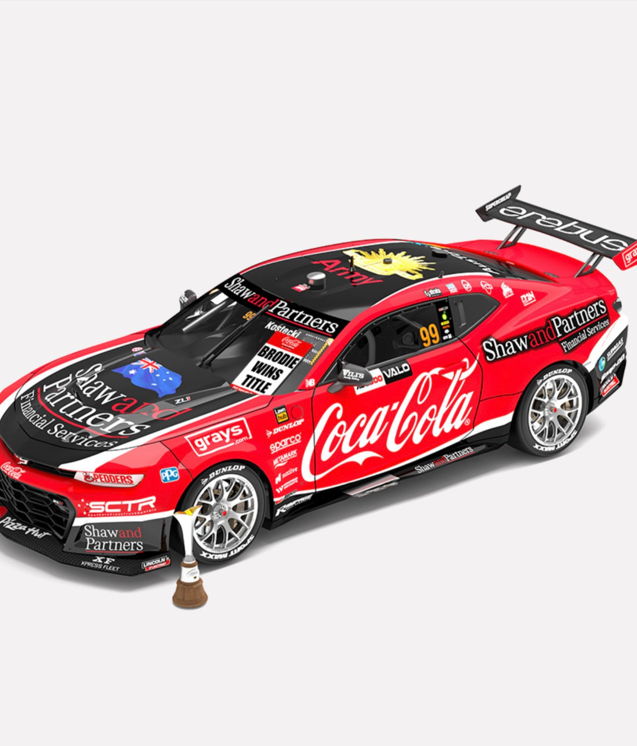 1:18 Coca-Cola Racing by Erebus Brodie Kostecki #99 2023 Repco Supercars Championship Winner Authentic Collectables