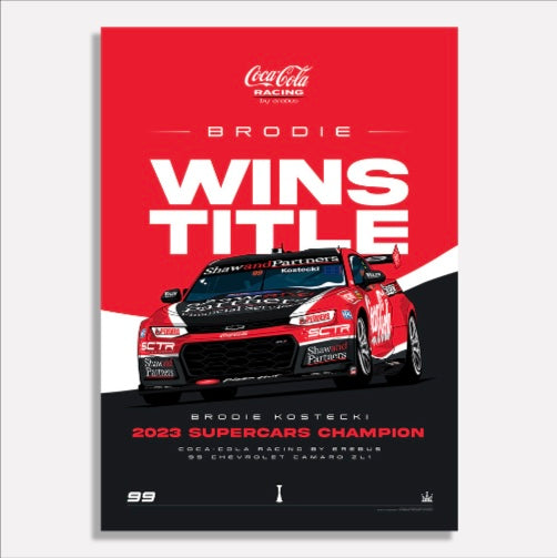 Brodies Win Title Limited Edition Illustrated Print PRE-ORDER Authentic Collectables