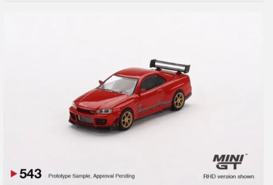 1:64 Nissan Skyline GT-R Tommy Kaira R-z Red Mini GT