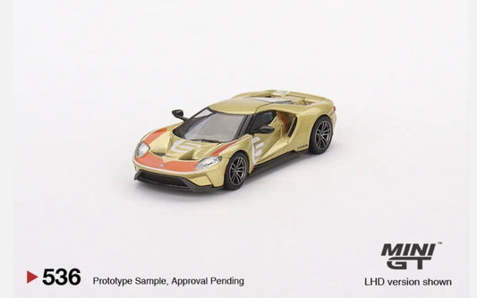 1:64 Ford GT Holman Moody Heritage Collection Gold Mini GT