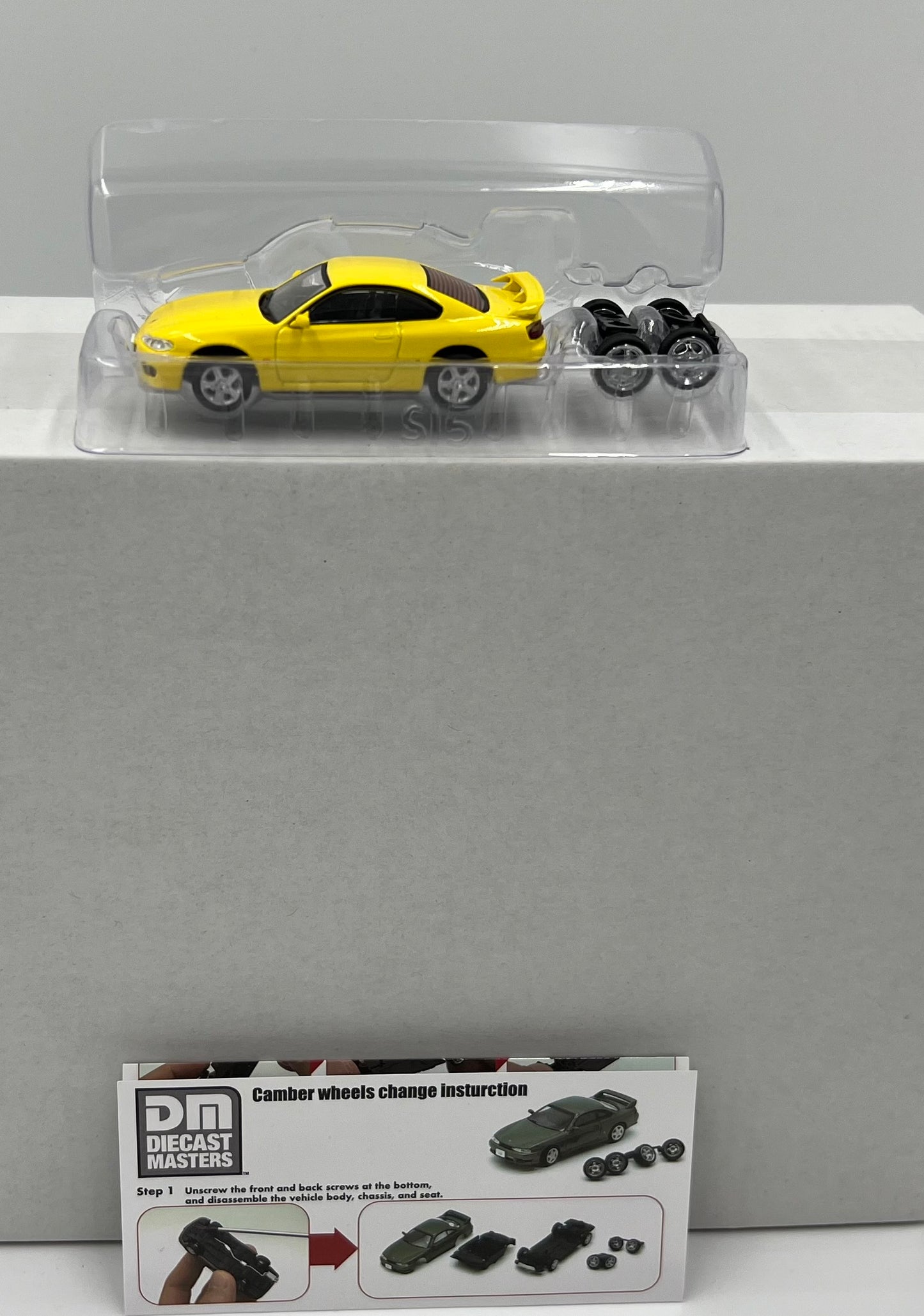 1:64 1999 Nissan Silvia (S15) Yellow Shipping Container DM BM Creations Junior