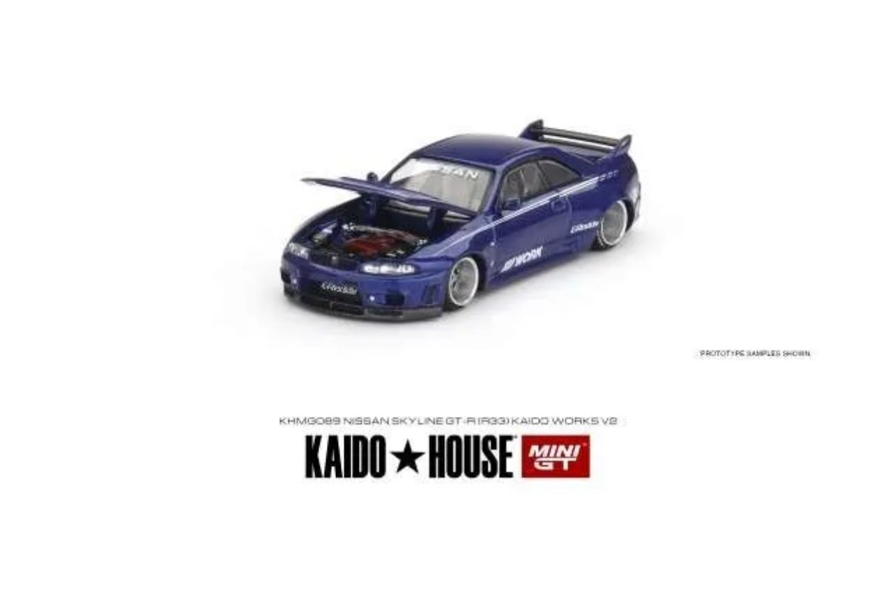 1:64 Nissan Skyline GT-R (R33) Blue #89 Kaido House Pre-Order