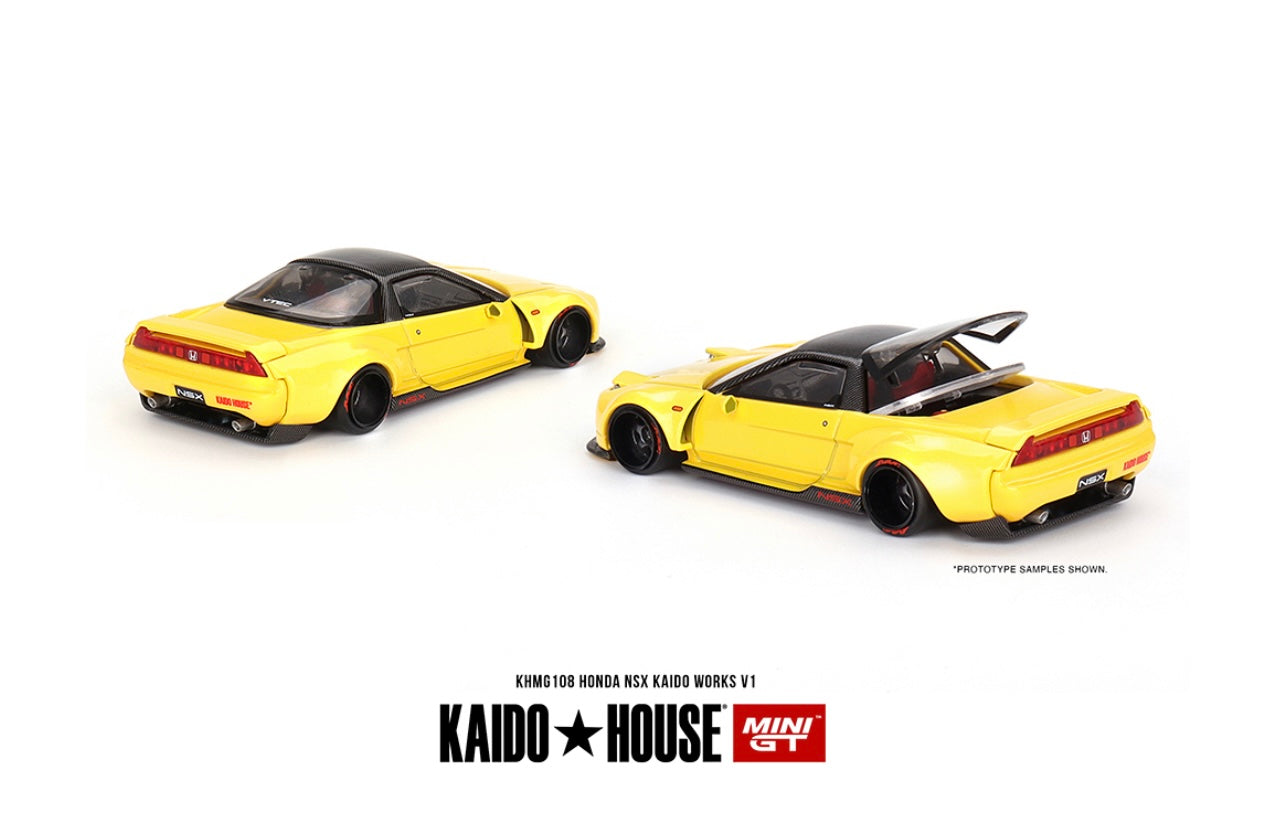 1:64 Honda NSX V1 Yellow #108 Kaido House Pre-Order