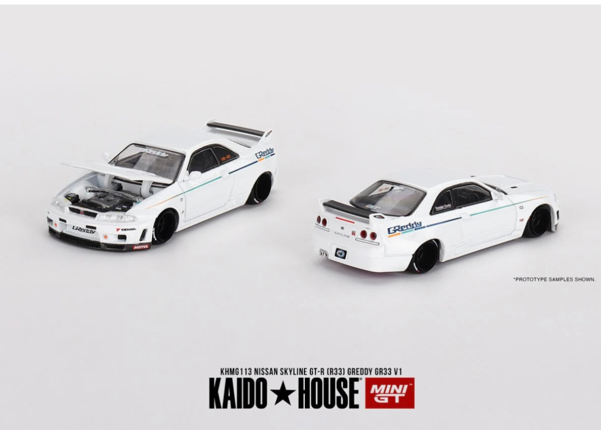 1:64 Nissan Skyline GT-R (R33) Greddy GR33 V1 #113 Kaido House Pre-Order