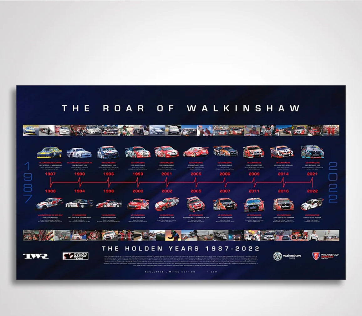 The Roar of Walkinshaw The Holden Years 1987-2022 Limited Print Authentic Collectables