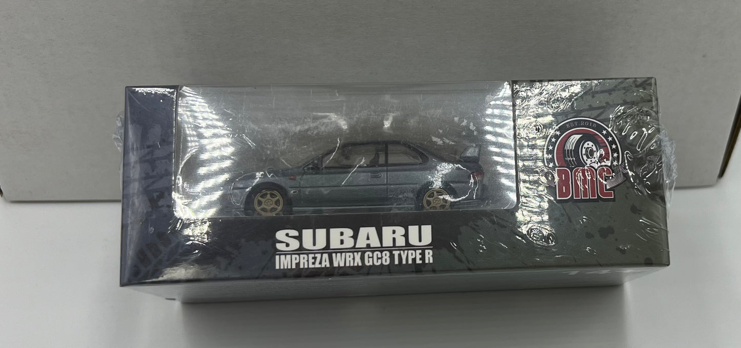 1:64 Subaru Impreza WRX GC8 Type R Dolphin Grey (RHD) BMC