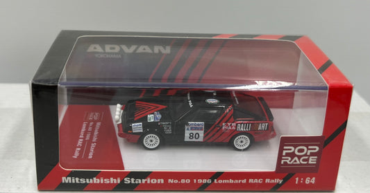 1:64 Mitsubishi Starion #80 1986 Lombard RAC Rally Advan Pop Race