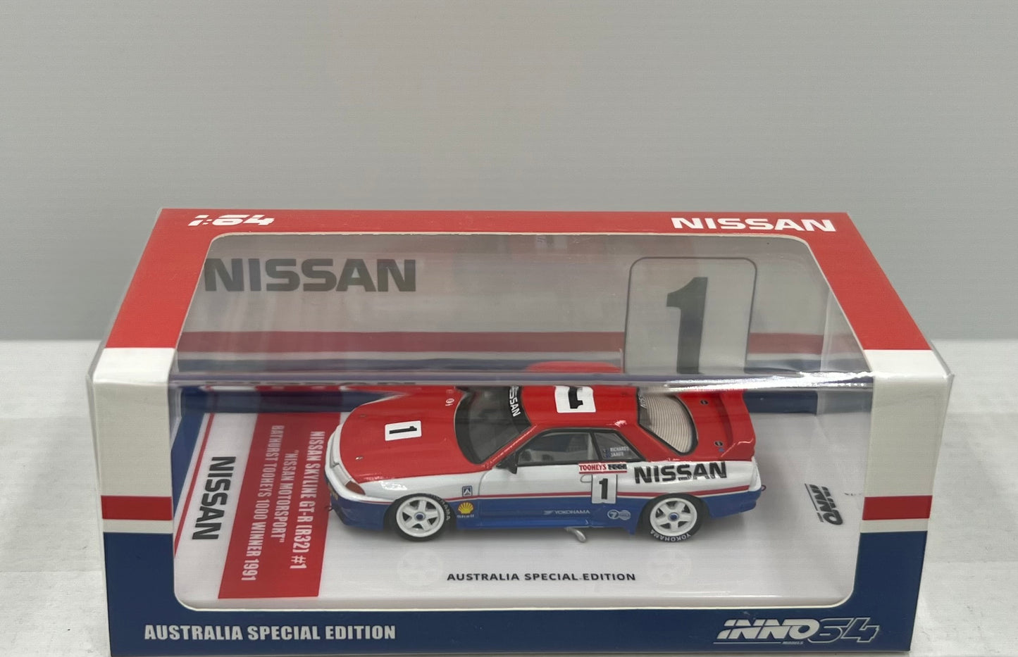 1:64 Nissan Skyline GT-R (R32) 1991 Bathurst Winner #1 Skaife Richards Nissan Motorsport INNO64