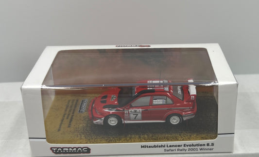 1:64 Mitsubishi Lancar Evolution 6.5 Safari Rally 2001 Winner Tarmac