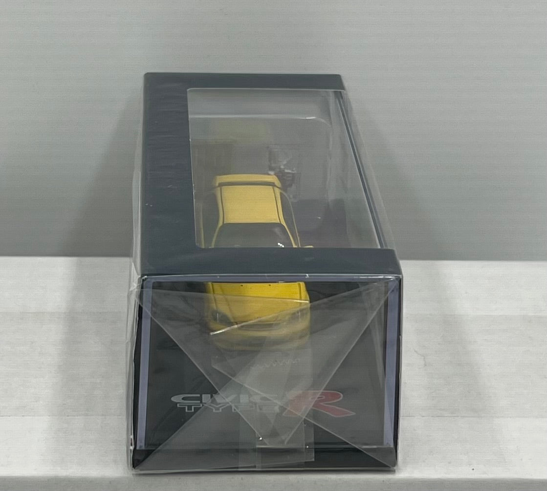 1:64 Honda Civic Type R (EK9) With Engine Display Model Sunlight Yellow Hobby Japan