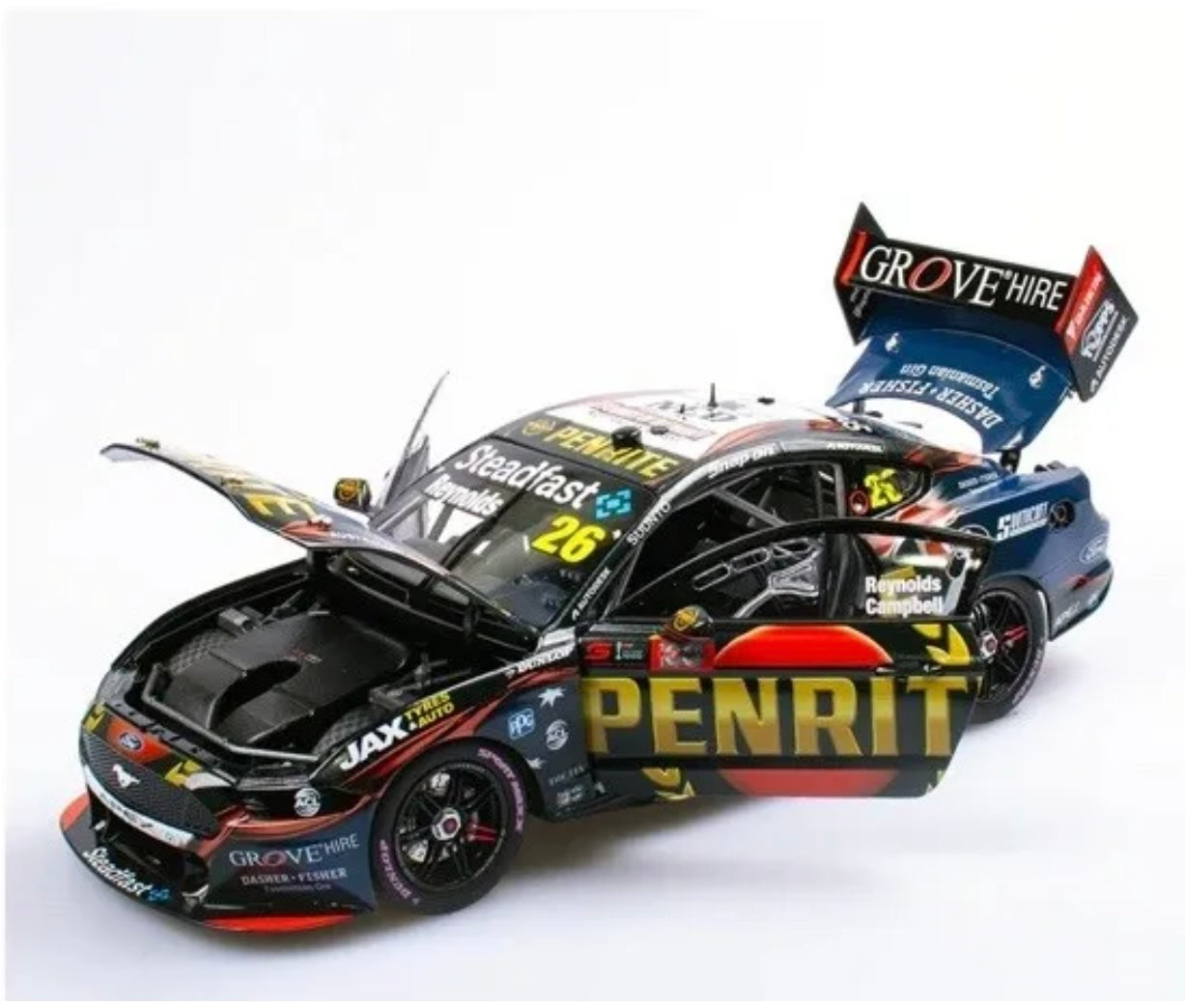 1:18 #26 David Reynolds Matt Campbell 2022 Bathurst 1000 Penrite Racing Ford Mustang Authentic Collectables