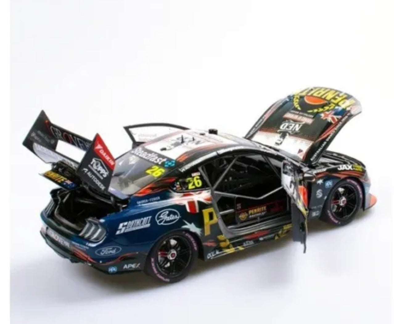 1:18 #26 David Reynolds Matt Campbell 2022 Bathurst 1000 Penrite Racing Ford Mustang Authentic Collectables