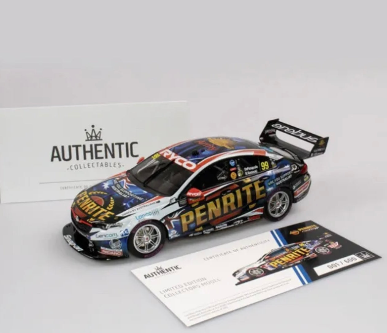 1:18 Anton DePasquale Brodie Kostecki #99 Penrite Racing Holden ZB Commodore 2020 Bathurst Authentic Collectables