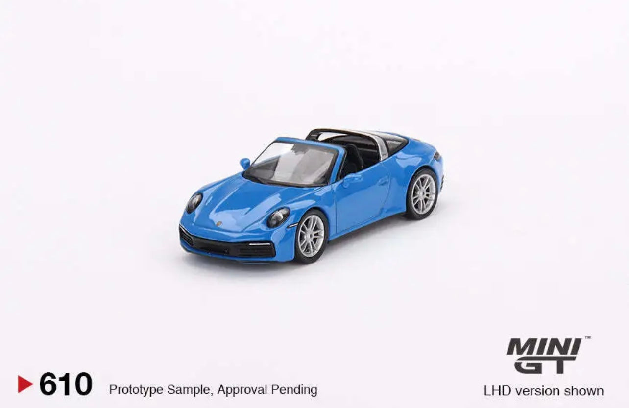 1:64 Porsche 911 Targa 4S Shark Blue #610 Mini GT