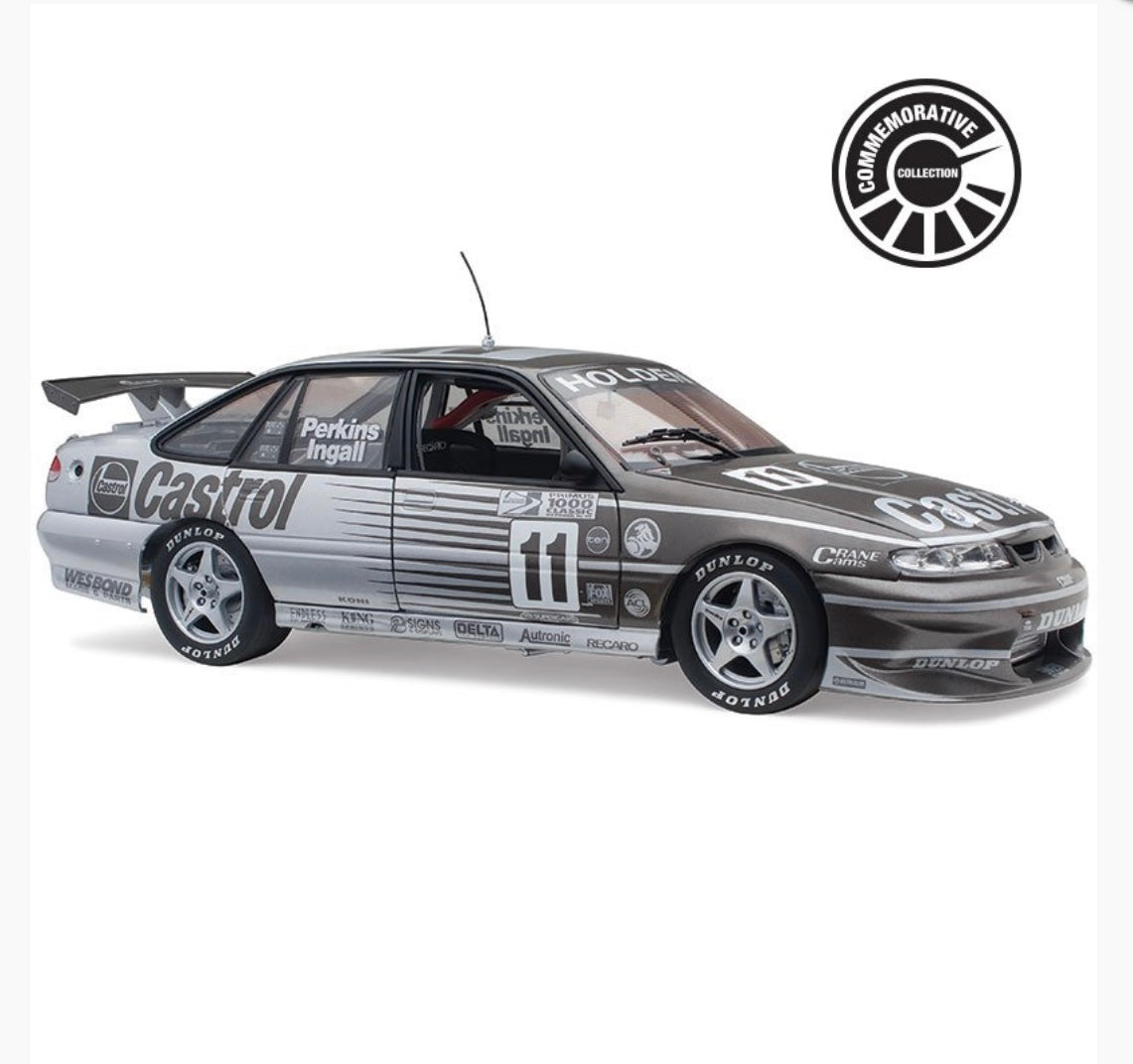 1:18 Holden VS Commodore 1997 Bathurst Winner #11 Perkins Ingall 25th Anniversary Silver Livery Classic Carlectables
