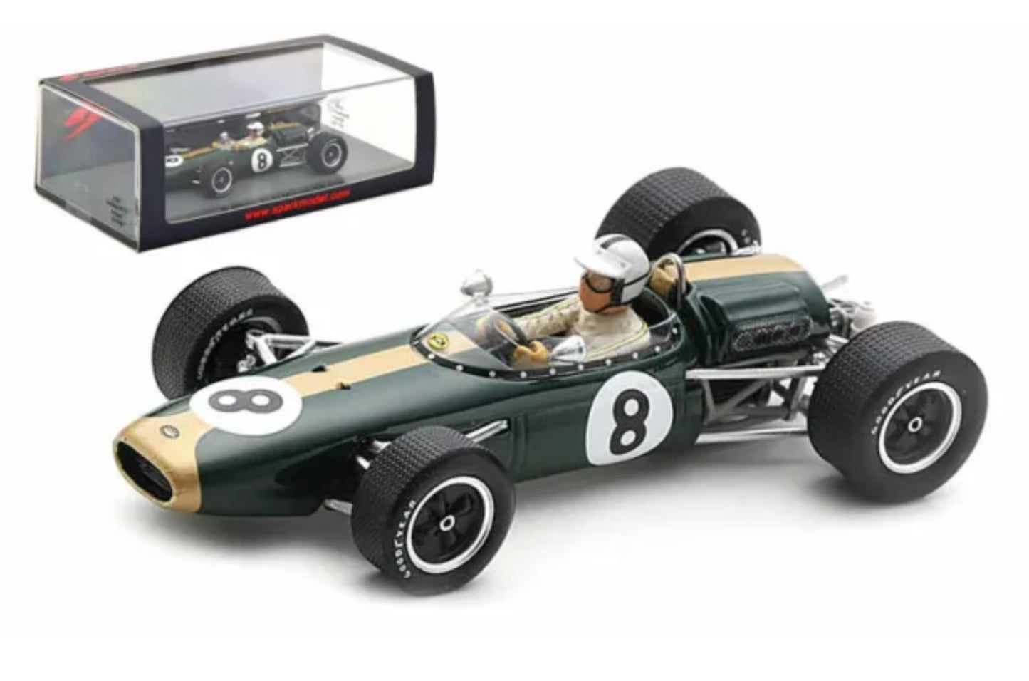 1:43 Brabham BT22 Monaco GP 1966 Denny Hulme #8 Spark