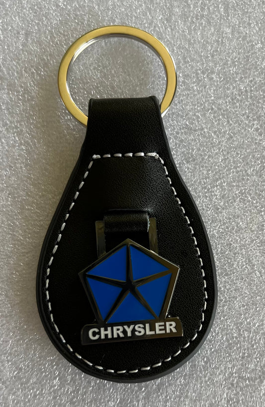 Chrysler Leather Key Ring Mopar Dodge Plymouth Cuda