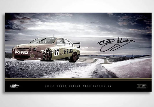 Dick Johnson Racing Ford Falcon AU Signed Print Authentic Collectables