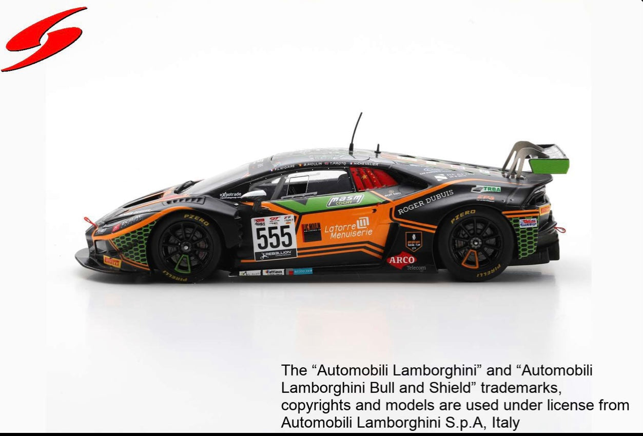 1:43 Lamborghini Huracan GT3 Evo #555 2020 Spa Spark