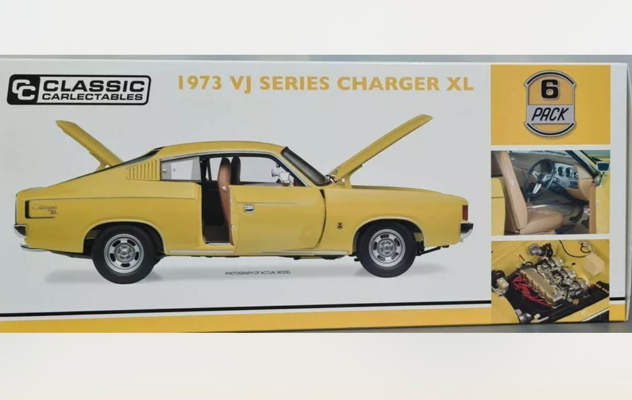 1:18 VJ Series Charger XL 1973 Sunfire Yellow Classic Carlectables